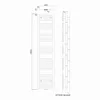 SONNI Handdoekradiator, handdoekdroger, 1800 x 400 mm, wit, Productafbeelding-voorbeeld 10