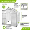 BRAST Gewächshaus Aluminium mit Fundament | 190x190x195cm Produktbild-Vorschau 6