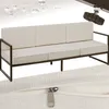 A collage showing a cream-colored outdoor sofa with a brown frame, and a close-up of the fabric with water droplets, and a close-up of a zipper. Náhled obrázku produktu