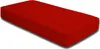 A red fitted sheet is shown from a diagonal angle against a white background. Produktbild-Vorschau