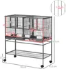 PawHut Cage à oiseaux avec séparation mangeoire et perchoir Voir les images du produit 5