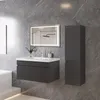 80cm Mineralguss Waschtisch mit Unterschrank Badmöbel Set Produktbild-Vorschau 3