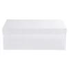 A clear, front-facing image of a white plastic shoe organizer box on a white background. Anteprima dell’immagine prodotto