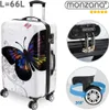 Monzana Trolley Butterfly Valigia a Guscio Rigido L Manico Anteprima dell’immagine prodotto 2