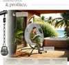 Fauteuil suspendu ANIKA avec cadre et coussin 160kg - gris Voir les images du produit 4