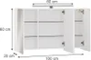 Mobile a specchio per il bagno Vicco Lavio Bianco 100 x 60 Anteprima dell’immagine prodotto 2