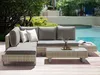 BELIANI Gartenmöbel Set Grau und Beige Rattan Aluminium Produktbild-Vorschau 2