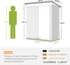 Outsunny Metall Gerätehaus 1,36m² 161 x 95 x 181cm Produktbild-Vorschau 3