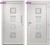 Weiße wärmegedämmte Haustür mit 5-Punkt-Verriegelung 98x208 Produktbild-Vorschau 5