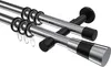 Interdeco Gardinenstange / Vorhangstange Chrom / Schwarz, Produktbild-Vorschau 1