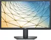 A black Dell monitor with a geometric abstract wallpaper displayed on its screen, shown on a white background. Podgląd zdjęcia produktu
