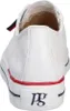 The back view of a white leather sneaker. Produktbild-Vorschau