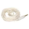A coiled white audio cable with a 3.5mm jack and two earbud connectors. Podgląd zdjęcia produktu