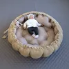 Zweiseitig Babynest ENGELSNEST XXL Punkte BRAUN Baumwolle/ Produktbild-Vorschau 2