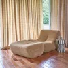 sweeek - Sessel mit Cordbezug und Hocker - Dunkelbeige Produktbild-Vorschau 3