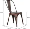 lot de 4 chaises de salle à manger avec assise en fer, Voir les images du produit 2
