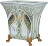 Vase Schale Pflanzschale Vogel Porzellan Messing Antik-Stil Produktbild-Vorschau 3