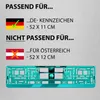 2 Stück Kennzeichenhalter Türkis - Chrom Produktbild-Vorschau 6