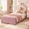 Polsterbett Kinderbett 90x200 cm mit Hasen-Design, Produktbild-Vorschau 9