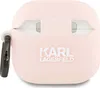 A pink silicone case for AirPods with the Karl Lagerfeld logo. Náhled obrázku produktu