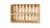 A wooden crate with a shelf in the middle, shown against a white background. Náhľad obrázku produktu
