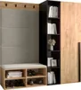 Garderobe MIRO Set 1 mit gepolsterten Paneelen Industrial Produktbild-Vorschau 1