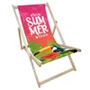 Holz-Liegestuhl „It's Summer Time“ mit Druck klappbar Produktbild-Vorschau 1