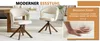 Lot de 2 chaises pivotantes rétro, en velours côtelé blanc Voir les images du produit 13