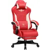 A red and white gaming chair with a headrest and lumbar support. Náhled obrázku produktu