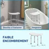 HOMCOM Siège de Douche réglable en Hauteur Tabouret de Voir les images du produit 4