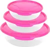 3er Set Frischhaltedose Deckel Rund Pink Produktbild-Vorschau 1