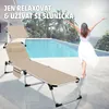 tectake® Hliníkové lehátko Lorella s polstrováním, skládací Náhled obrázku produktu 8