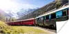 MuchoWow® Poster Ein roter Zug in den Bergen 40x20 cm - Produktbild-Vorschau 1