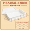 Pizza Lover Pizzateigbox mit Deckel in weiß - Größe Produktbild-Vorschau 3