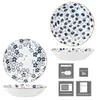 6 piatti fondi Totto Ø20 cm, blu e bianco, in gres, con Anteprima dell’immagine prodotto 4