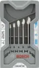 A set of Bosch ceramic drill bits in a gray plastic case. Podgląd zdjęcia produktu