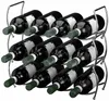 A metal wine rack holding twelve bottles of wine. Náhľad obrázku produktu