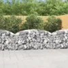vidaXL Gabion z wysokim łukiem 200x50x80/100 cm Ocynkowane Podgląd zdjęcia produktu 2