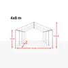 TOOLPORT Tente de stockage 4x8 m abri bâche PVC 350 N Voir les images du produit 9