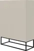 Selsey Veldio - Buffet 2 portes, gris beige avec structure Voir les images du produit 1