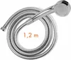 A coiled silver shower hose with a shower head attached, with text indicating its length. Náhled obrázku produktu