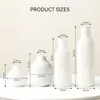 Ensemble de 4 vases en céramique blanche, idéal pour les Voir les images du produit 2