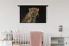 MuchoWow® Wandteppich Wandbehang Panther - Schwarz - Grün Produktbild-Vorschau 2