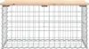 vidaXL Gabionová zahradní lavice 83x44x42 cm z masivního Náhled obrázku produktu 3