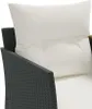 vidaXL Gartensofa 2-Sitzer mit Hockern Schwarz Poly Rattan Produktbild-Vorschau 9