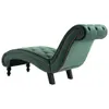 Grüne Samt Chaiselongue mit Knopfpolsterung, ergonomisches Produktbild-Vorschau 5