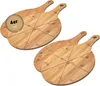 Hausleben 4er Set Pizzabretter rund mit Griff aus Bambus, Produktbild-Vorschau 1