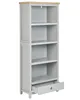 BELIANI Bücherregal Grau und Heller Holzfarbton Faserplatte Produktbild-Vorschau 4