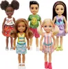 Five children's dolls are standing in front of a white background. Podgląd zdjęcia produktu