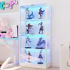 Merax skleněná vitrína s LED osvětlením, 4 dvířka, Náhled obrázku produktu 4